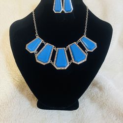 Blue Heiress Necklace & Earring Set
