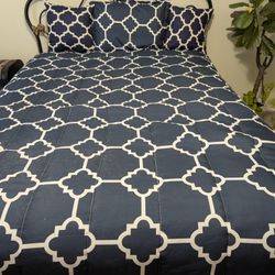 Queen Mattress/Headboard/Frame/Linens 