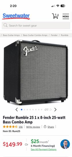 Fender Rumble 25 Bass Amp