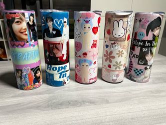 Tumbler with straw custom
