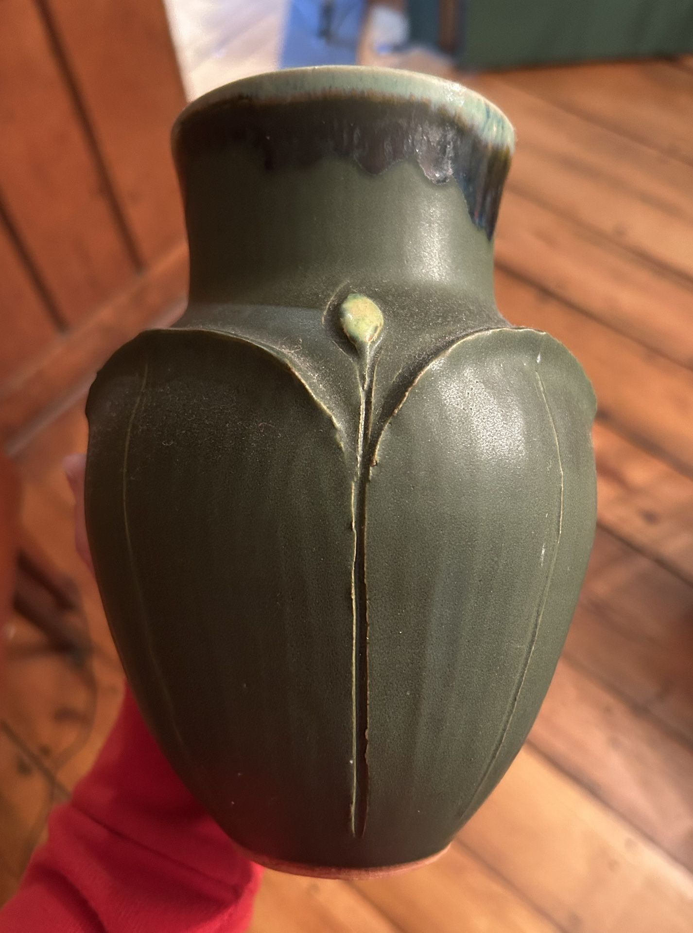 Antique Jonathan White (Odd Inc) Deep Green Ceramic Vase