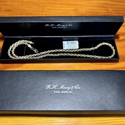 MENS JEWELRY SPECIAL CHAINS 18KT/SS 22" 4MM ROPE CHAIN