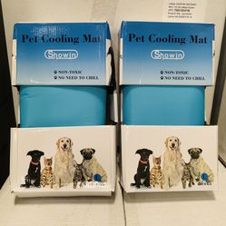  2pack 25.6*19.7inch Cooling Gel Mat Self Cooling Cushion Pad Summer Hot Weather Sleeping Bed Dog Pet