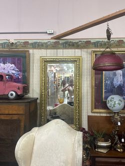 Gold Ornate Full-Length Wall Mirror