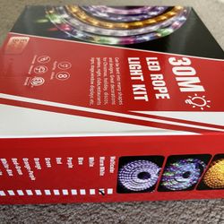 30M (100 Ft) LED ROPE LIGHT KIT (Warm White)