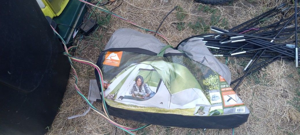 Tent Camp Stove And Sleeping Bag