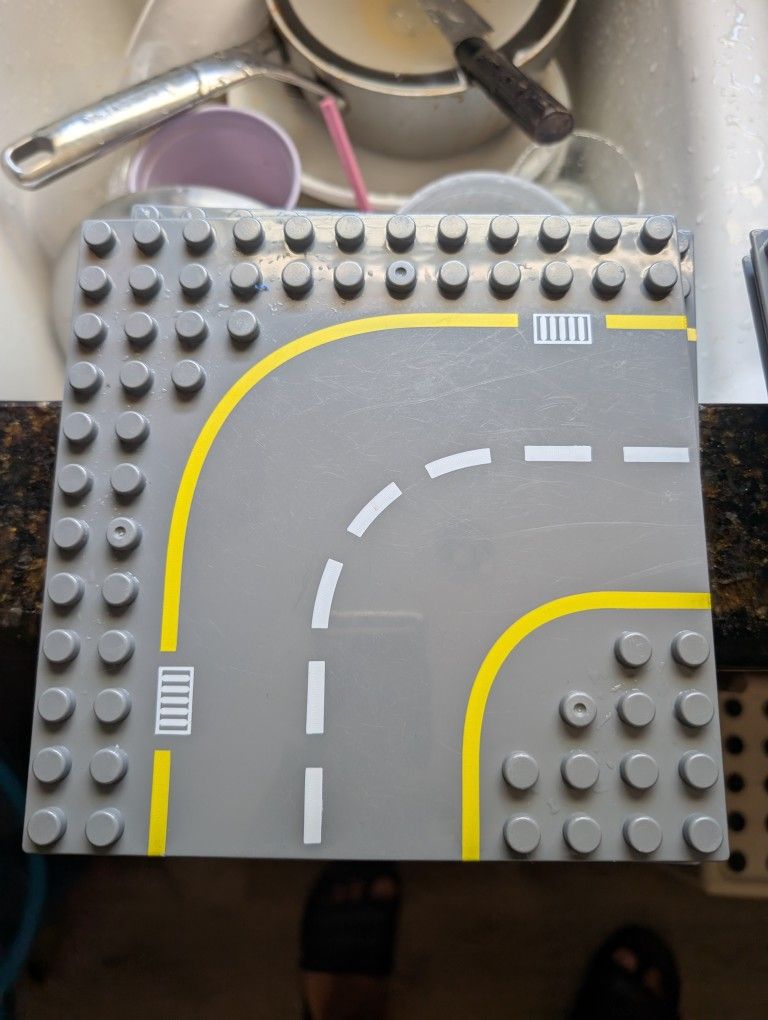 Apostrophe Games Large Building Blocks Road Base Plates Compatible with Duplo/Mega Block
