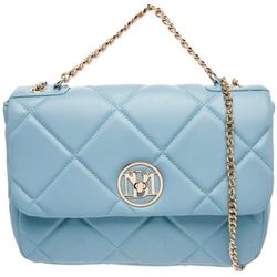 Badgley Mischka Sky Blue Quilted Shoulder Bag