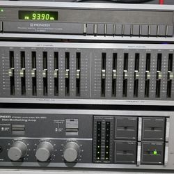 Vintage Pioneer, audio system, amplifier, tuner and equalizer