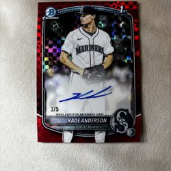 Kade Anderson 2025 Bowman Chrome Draft Red xfractor refractor rookie autograph card