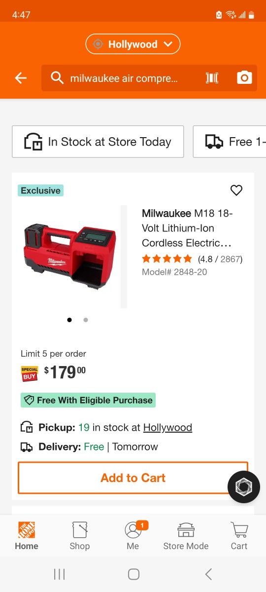Milwaukee Air Compressor