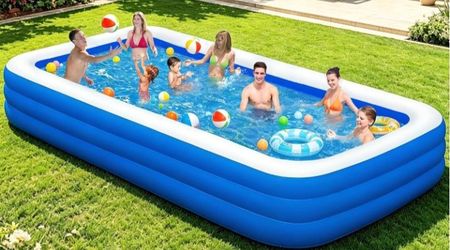 BEFAMALI Extra Large Inflatable Pool for Adults, 145" x 74" x 22" Oversized