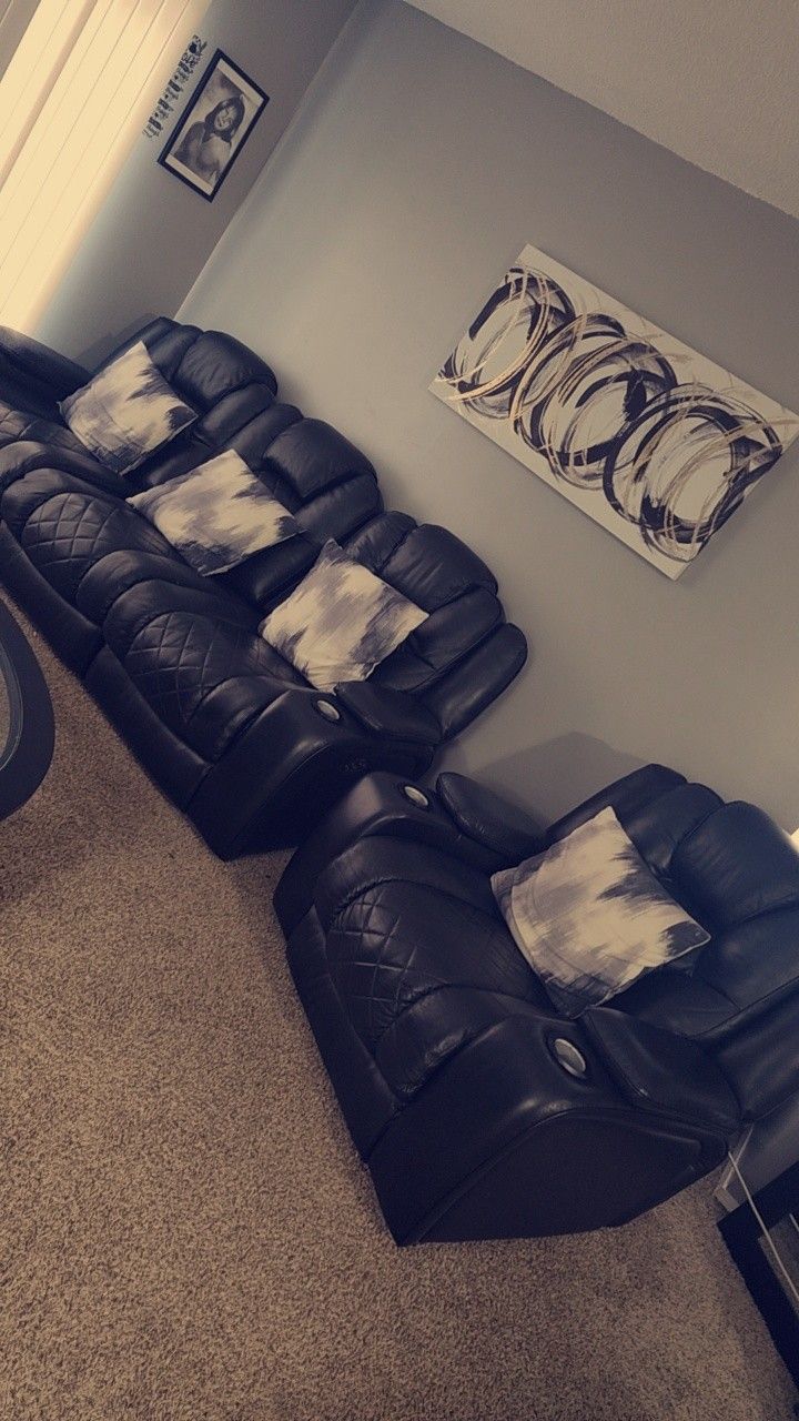 Leather Couch Set