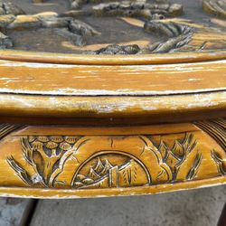 carved wooden table 