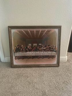 The last supper framed wall art by leonardo da vinci size:22*18"