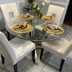 Glass Dining Set For sale