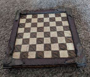 17" Wild Jungle Animal African Safari Resin Chess Board NO PIECES