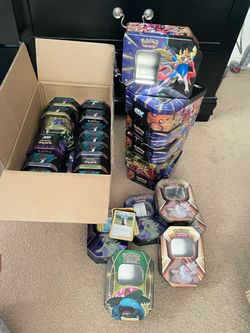25 empty tins Pokémon TCG Lot – Tins, Boxes & Cards lot