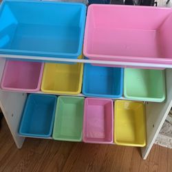 10 Bin Toy Organizer Shelf