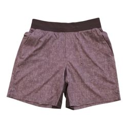 Lululemon T.H.E. Shorts Mens Small S 7” Burgundy Linerless Side Pocket Running