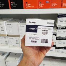 Sigma Lenses For Sony 16mm F1.4  