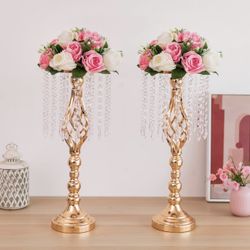 Centerpieces with Chandelier Crystals