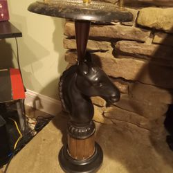 Antique Horse Ashtray With Snuffer