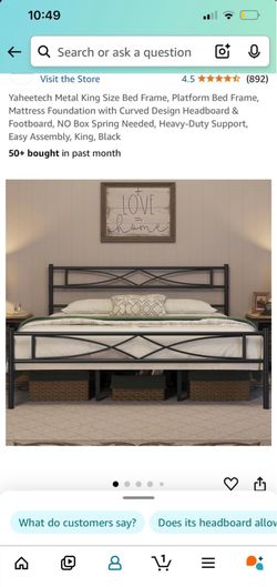 Black King size bed