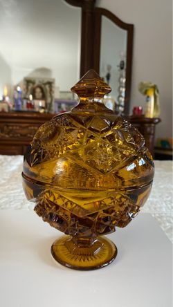 Amber Wheaten ware candy dish. $10.00 or best offer.