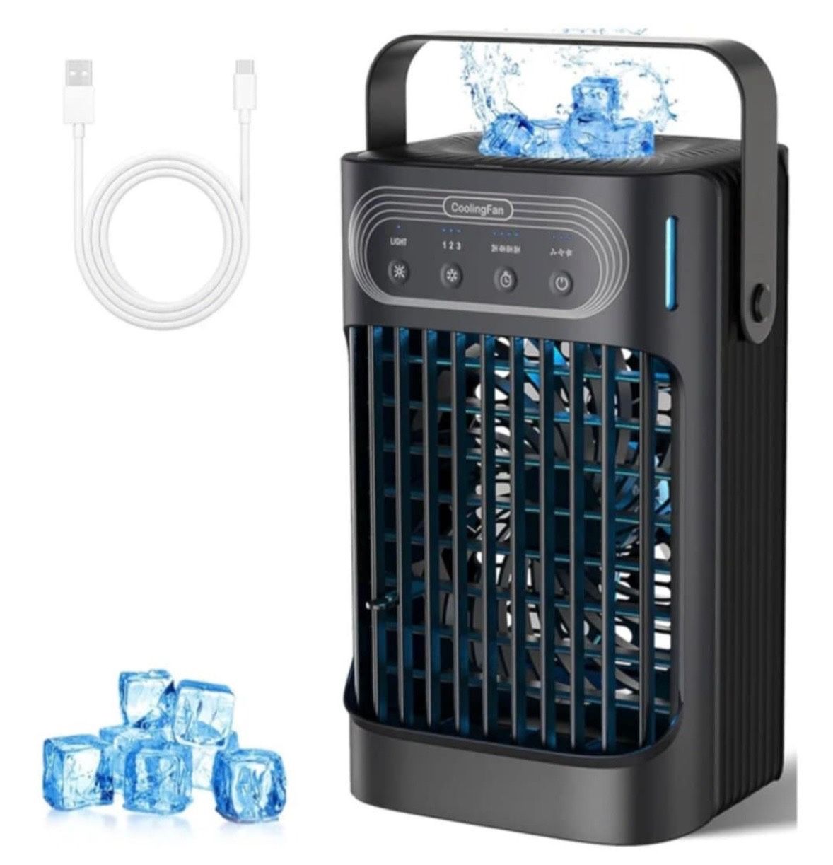 New Portable Air Conditioner Cooling Fan With Lights