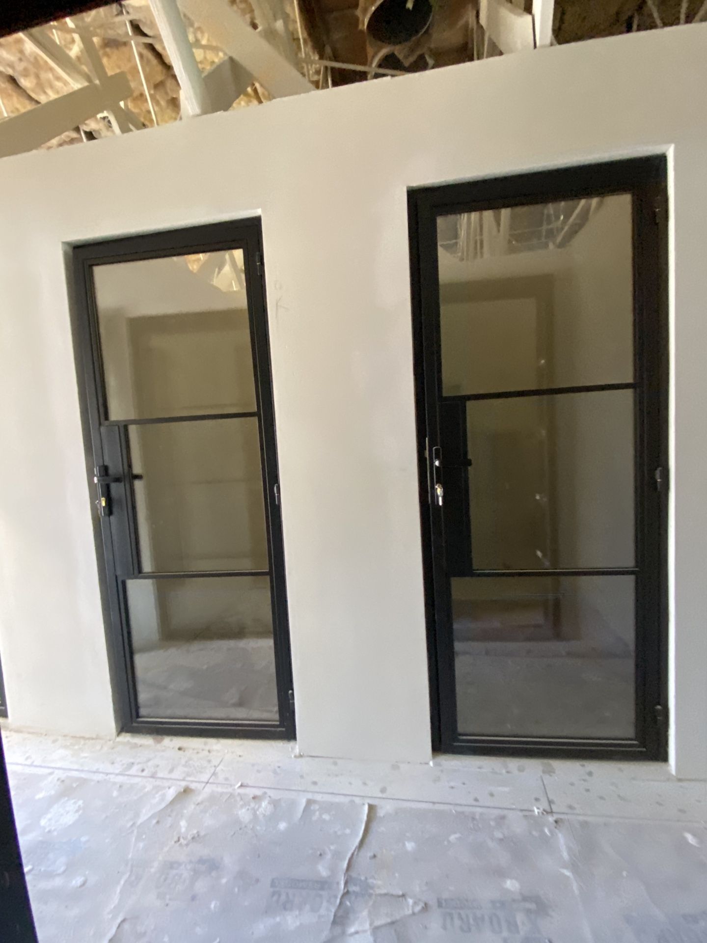 New Steel Glass Doors Double Tempered Custom Made