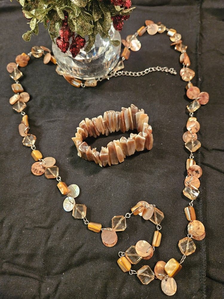 Long Necklace & Bracelet Set