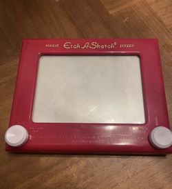 Vintage Etch A Sketch No. 505 Ohio Art Company Magic Screen Red Frame Working