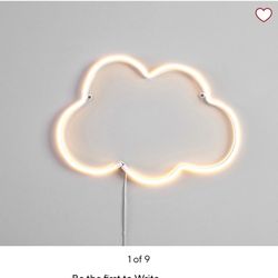 Neon LED Cloud Wall Light POTTERY BARN 