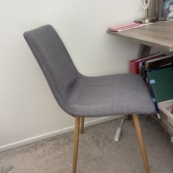 Gray Upholstered Desk Chair