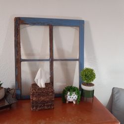 Rustic SOLID WOOD FRAME ANTIQUE MIRROR $30 OR YOUR BEST OFFER