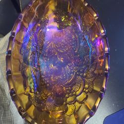 Beautiful Vintage Glass Fruit Bowl 