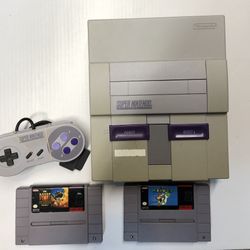 Read Description Super Nintendo With Desert Strike And Super Mario World 