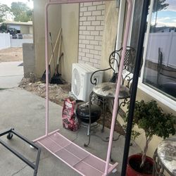 Free Pink Clothes Rack 