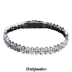 💎✨Vvs Moissanite Diamond Custom Chrome Cross Bracelet✨💎