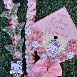 custom graduation leis/caps