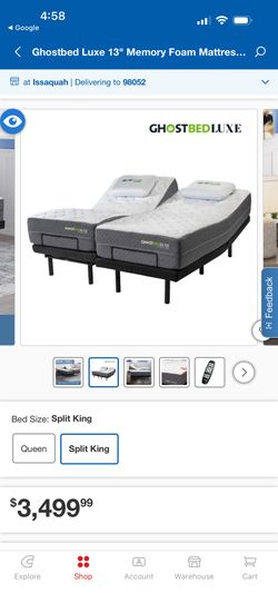 Ghostbed Luxe Split King Adjustable Base