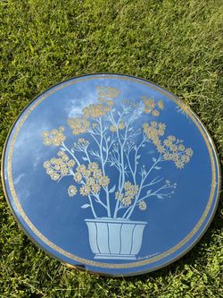 1986 Postmodern Spring Daisies Windsor Art mirror frame