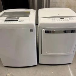 LG WASHER AND DRYER SET (LARGE CAPACITY 