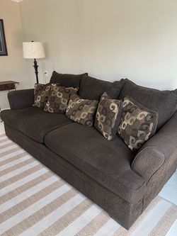 Couch with pillows