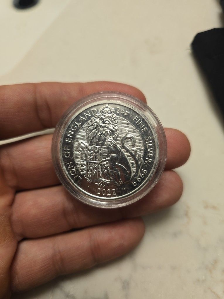 2oz Fine Silver Coin Lion Of England