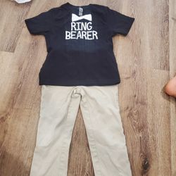 Ring Bearer tshirt and a pants size 5