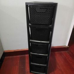 Tower drawer storage bins organization woven stackable Tools Makeup Bathroom