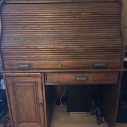 Oak Roll Top Desk 