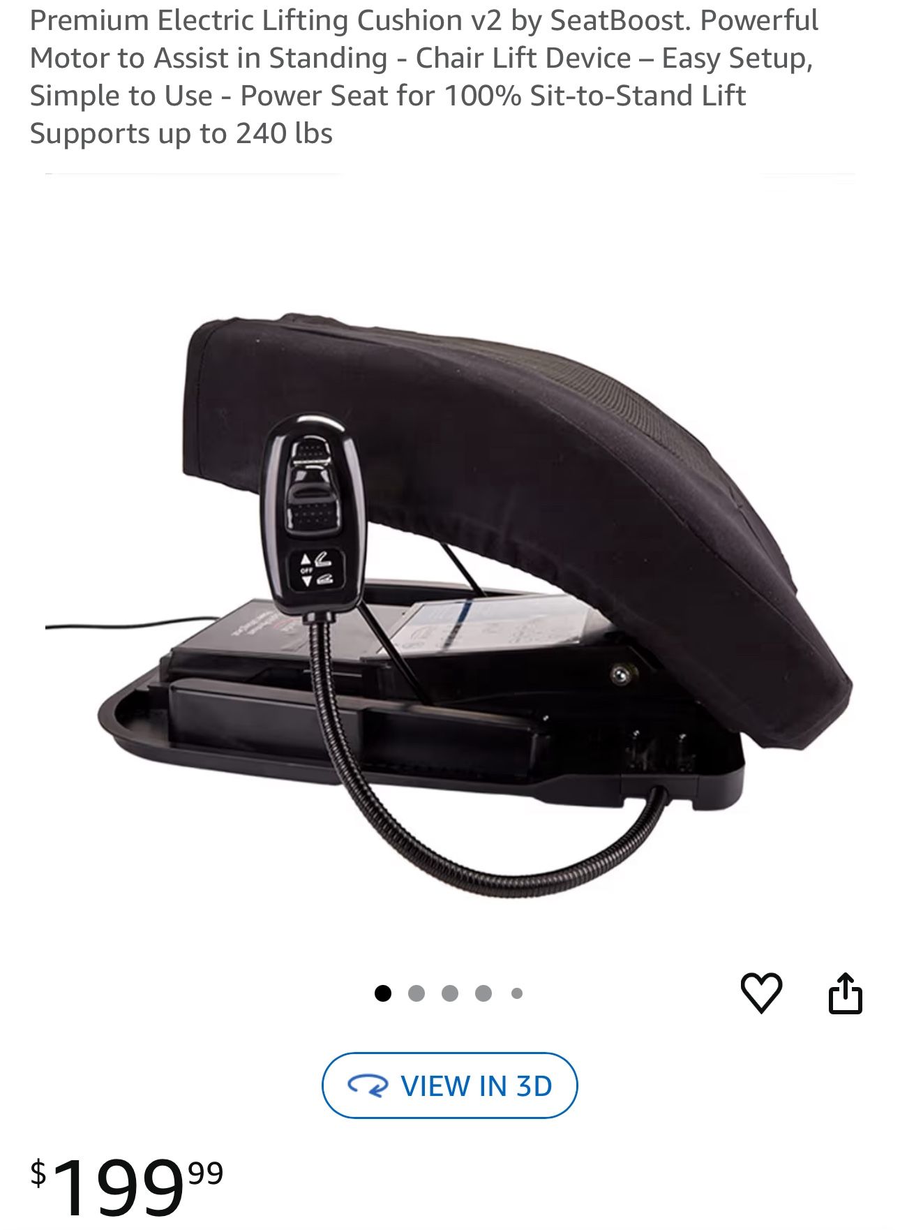 Premium Electric Lifting Cushion v2 by SeatBoost